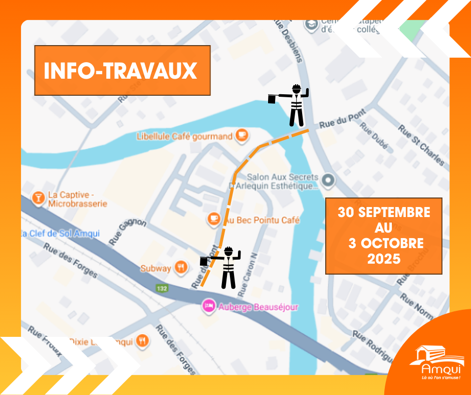 Info-travaux Amqui_rue du Pont 2025