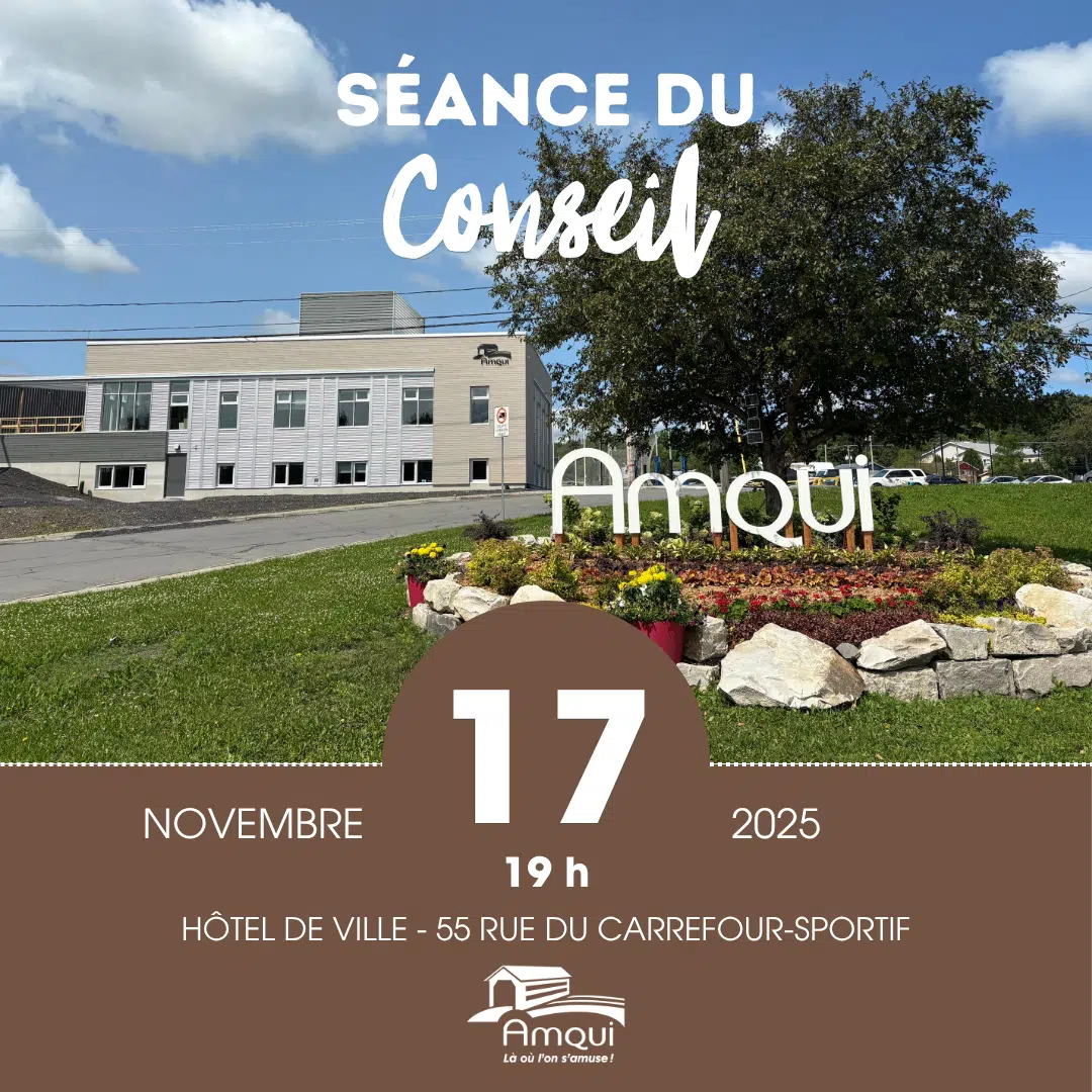séance du conseil muncipal_Ville d'Amqui novembre 2025