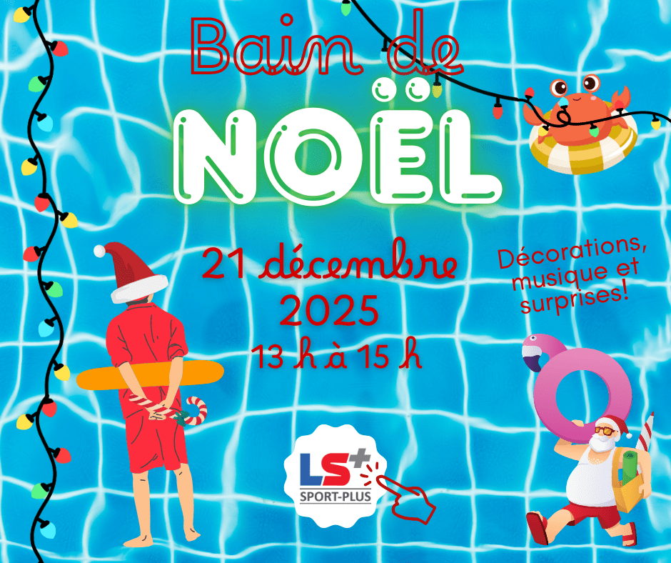 Bain libre de Noël piscine d'Amqui