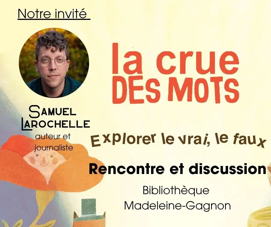 2 mai 10h bibliothèque amqui Samuel larochelle événement