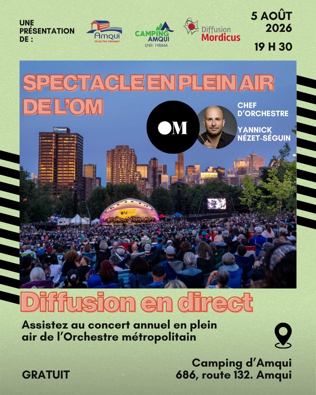 Spectacle OM en plein air 5 août 2026 Amqui